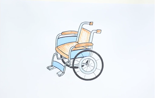 轮椅怎么画简单又好看-第3张图片-图司机百科