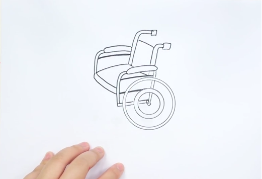 轮椅怎么画简单又好看-第1张图片-图司机百科