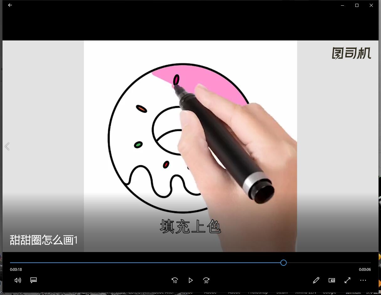 甜甜圈怎么画-第3张图片-图司机百科