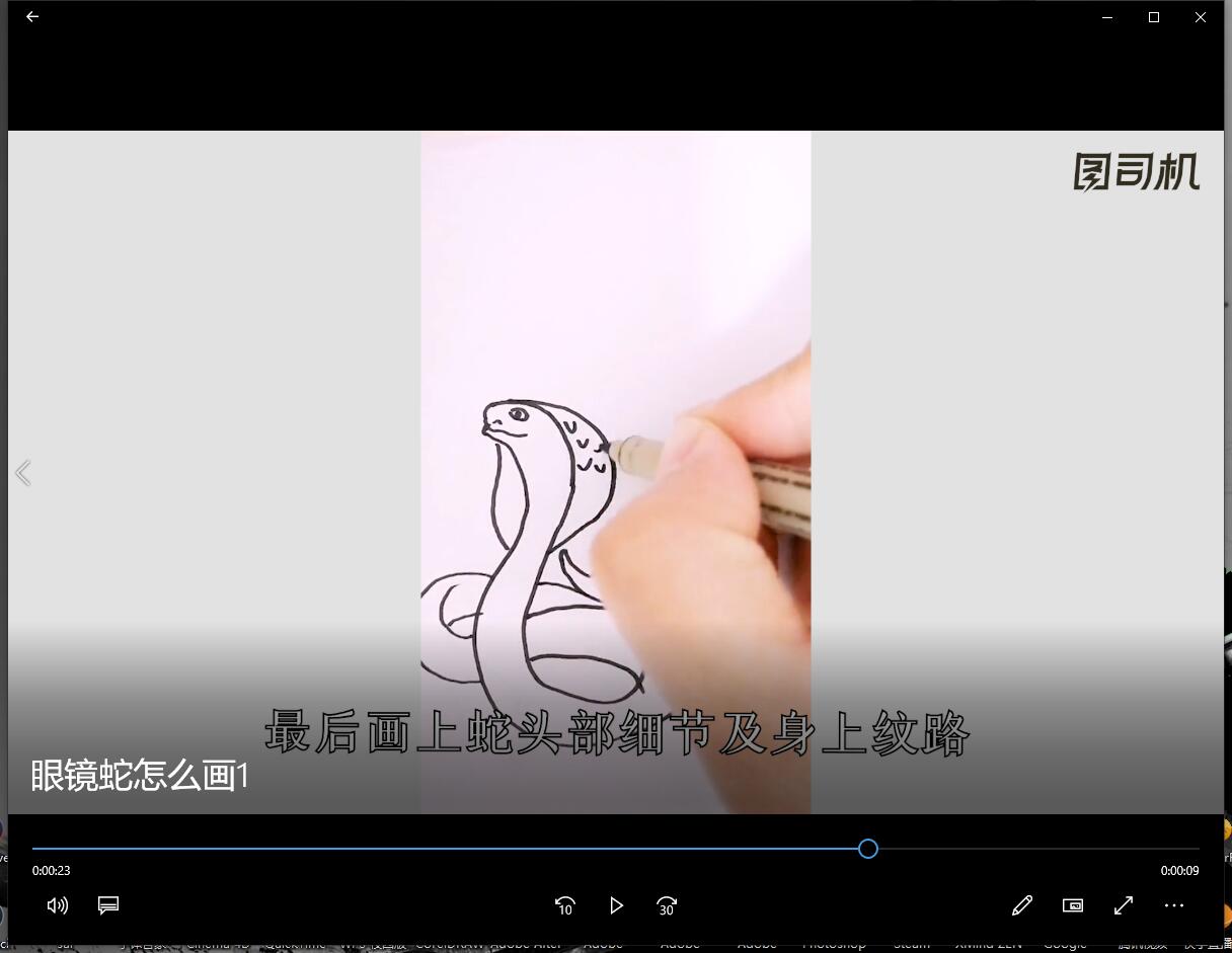 眼镜蛇怎么画-第3张图片-图司机百科