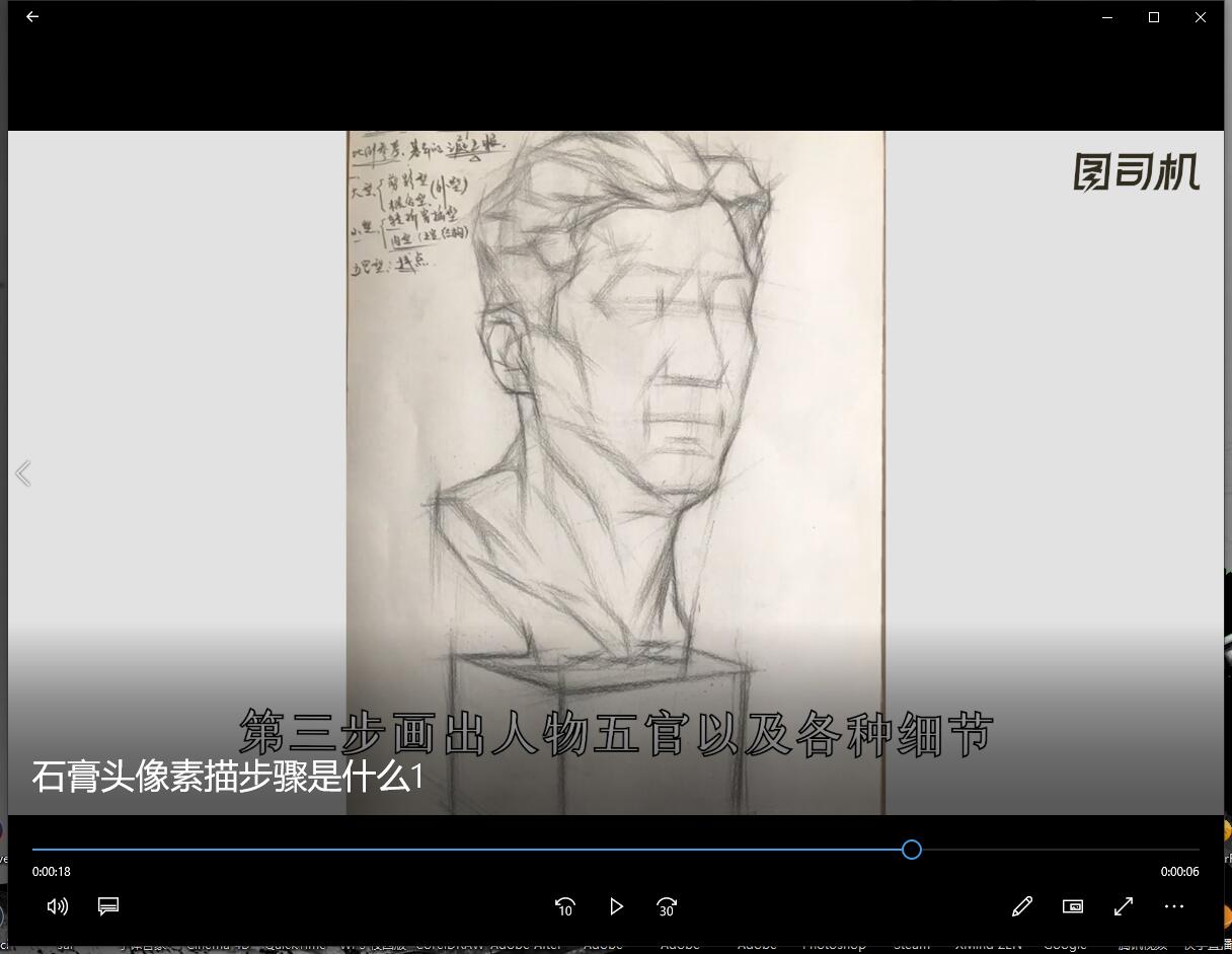 石膏头像素描步骤-第3张图片-图司机百科