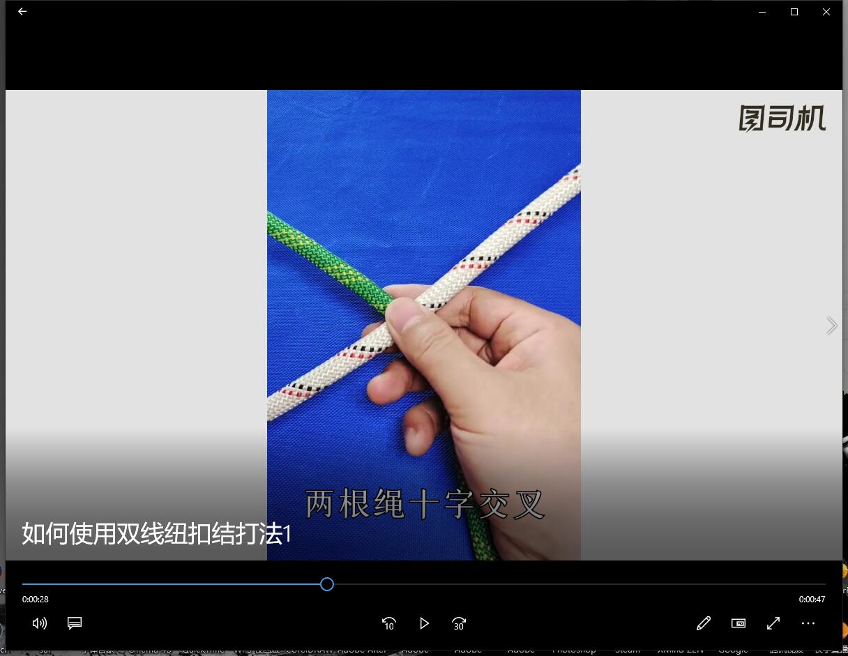 双线纽扣结打法-第2张图片-图司机百科