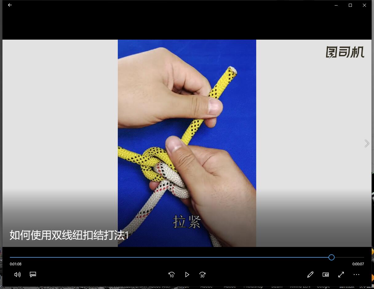 双线纽扣结打法-第3张图片-图司机百科